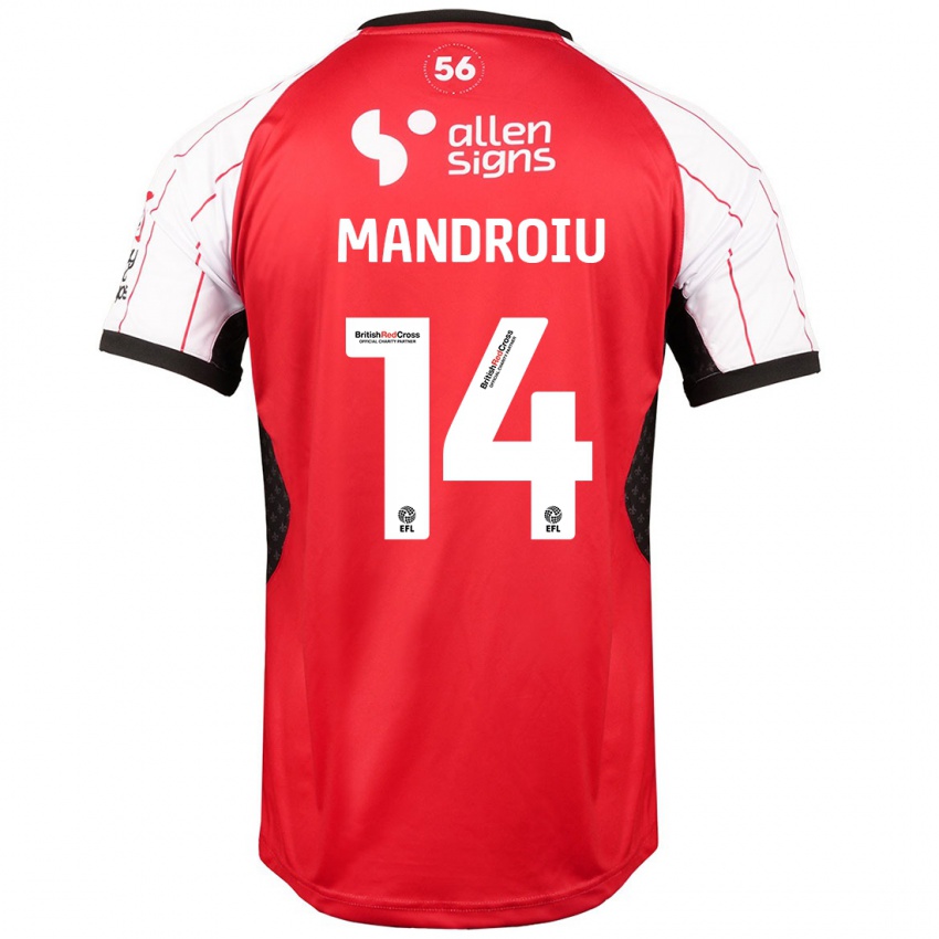 Niño Camiseta Daniel Mandroiu #14 Blanco 1ª Equipación 2024/25 La Camisa Argentina