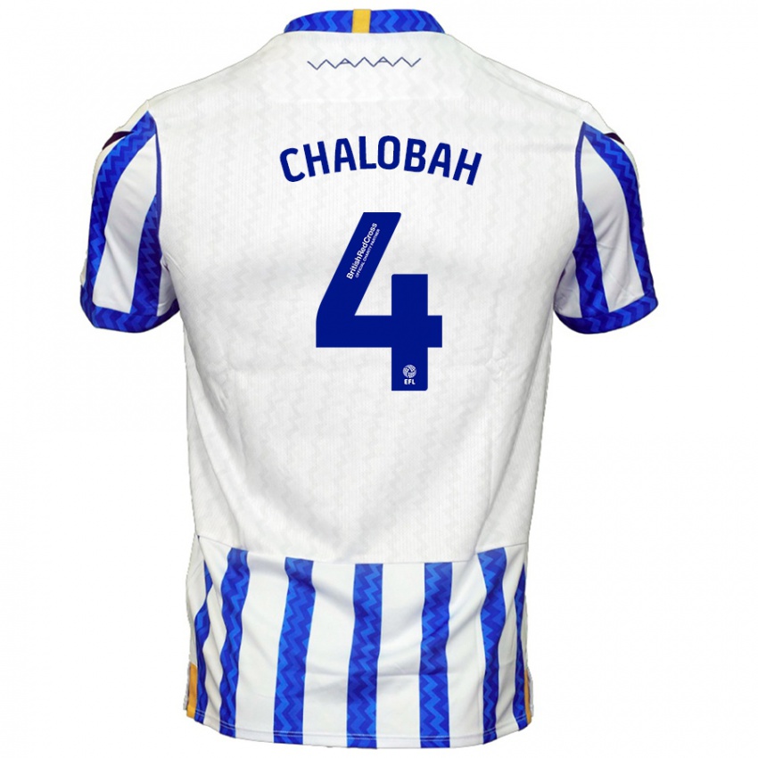 Niño Camiseta Nathaniel Chalobah #4 Azul Blanco 1ª Equipación 2024/25 La Camisa Argentina