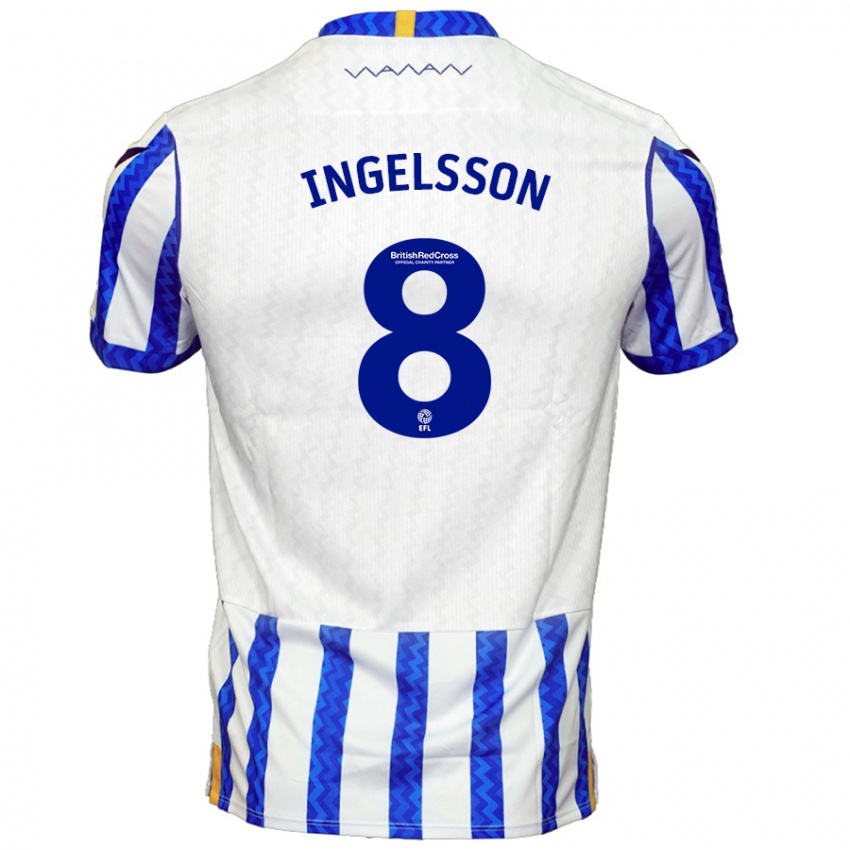 Niño Camiseta Svante Ingelsson #8 Azul Blanco 1ª Equipación 2024/25 La Camisa Argentina