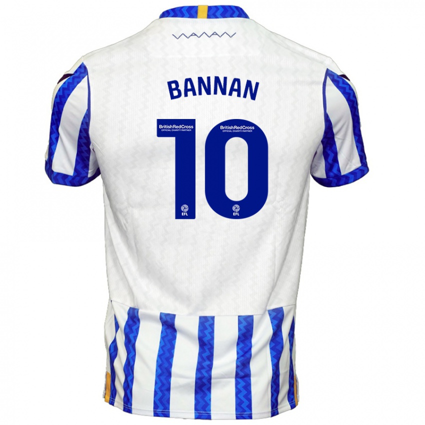 Niño Camiseta Barry Bannan #10 Azul Blanco 1ª Equipación 2024/25 La Camisa Argentina