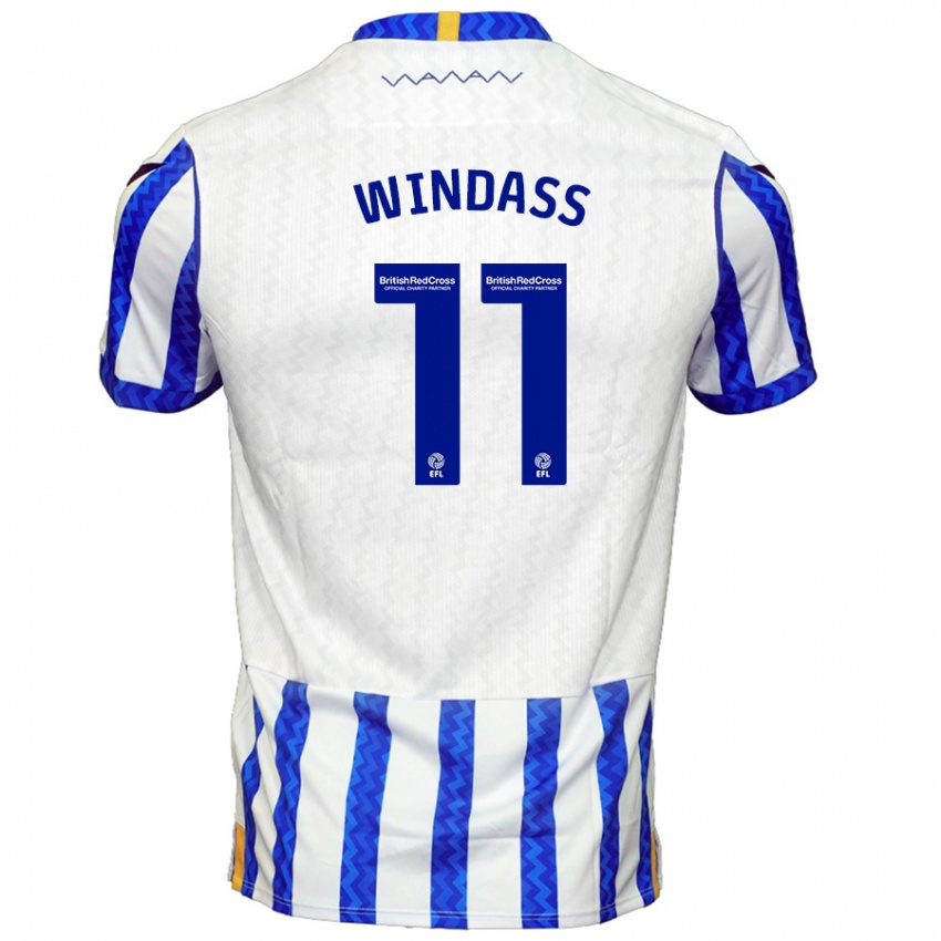 Niño Camiseta Josh Windass #11 Azul Blanco 1ª Equipación 2024/25 La Camisa Argentina