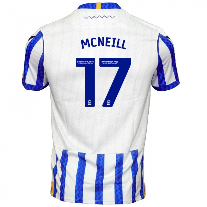 Niño Camiseta Charlie Mcneill #17 Azul Blanco 1ª Equipación 2024/25 La Camisa Argentina