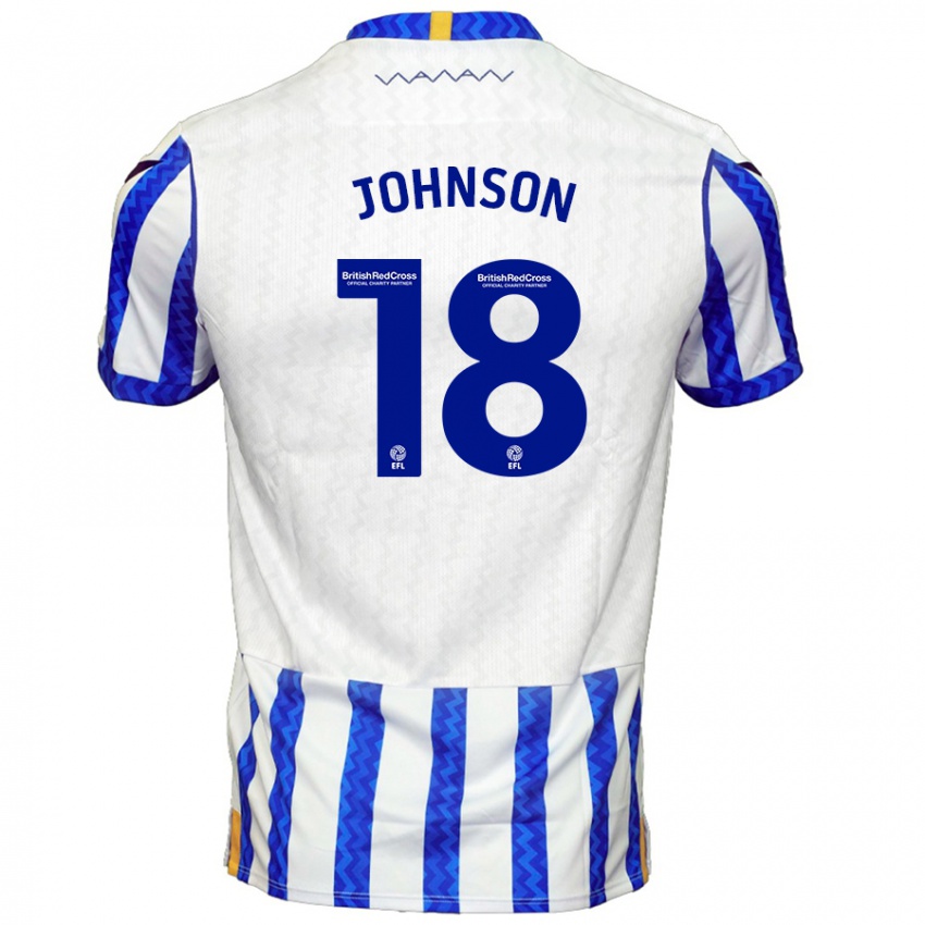 Niño Camiseta Marvin Johnson #18 Azul Blanco 1ª Equipación 2024/25 La Camisa Argentina