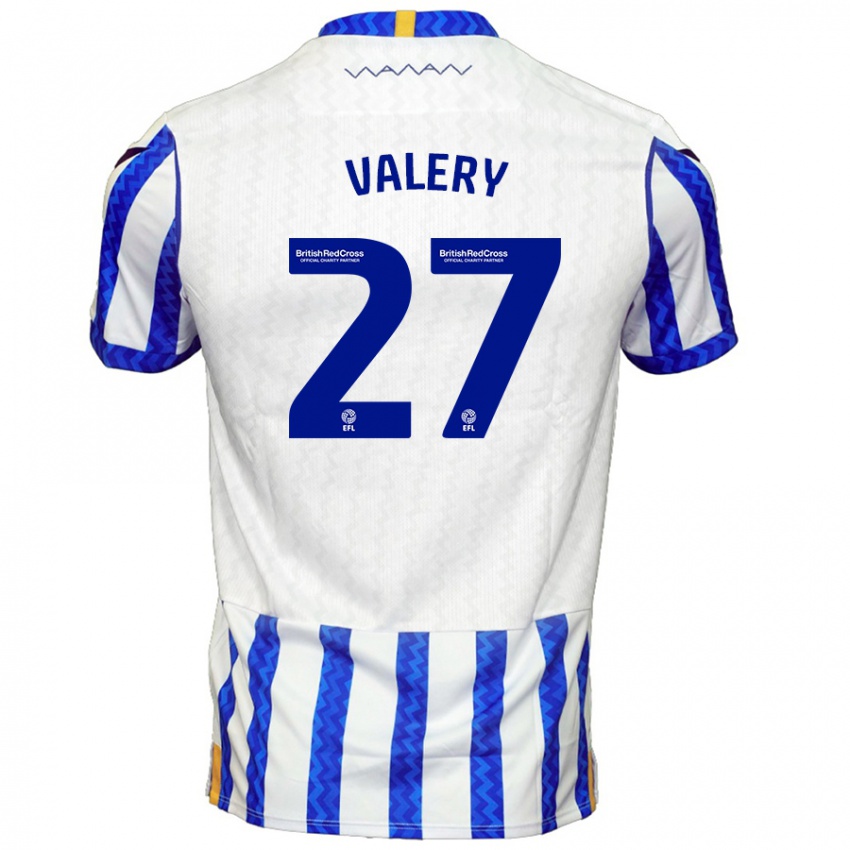 Niño Camiseta Yan Valery #27 Azul Blanco 1ª Equipación 2024/25 La Camisa Argentina