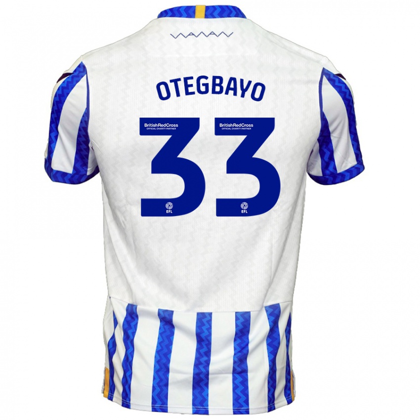 Niño Camiseta Gabriel Otegbayo #33 Azul Blanco 1ª Equipación 2024/25 La Camisa Argentina