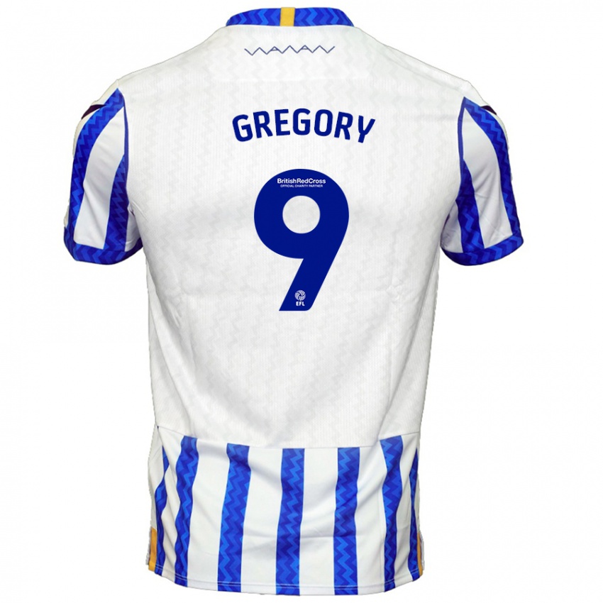 Niño Camiseta Lee Gregory #9 Azul Blanco 1ª Equipación 2024/25 La Camisa Argentina