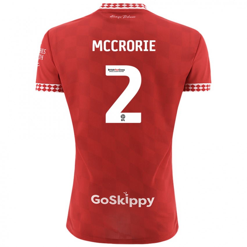 Niño Camiseta Ross Mccrorie #2 Rojo 1ª Equipación 2024/25 La Camisa Argentina