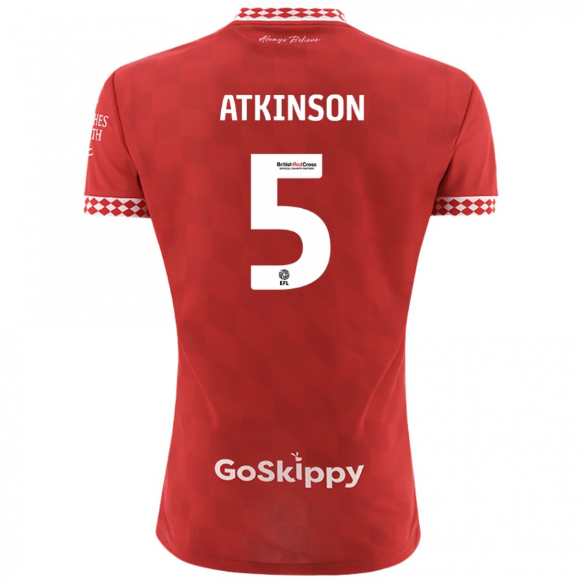 Niño Camiseta Rob Atkinson #5 Rojo 1ª Equipación 2024/25 La Camisa Argentina