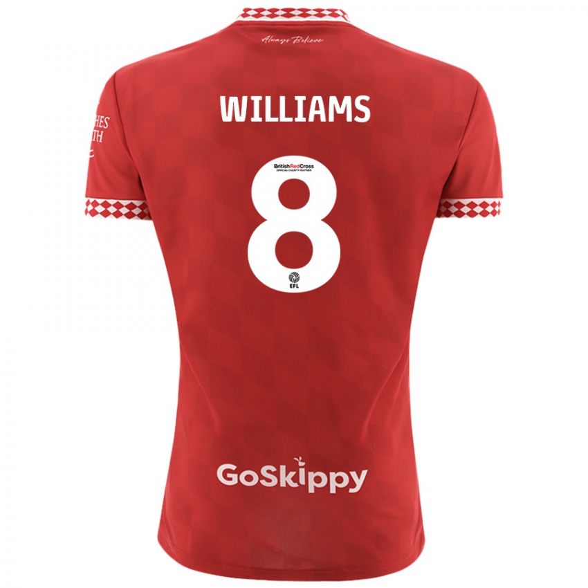 Niño Camiseta Joe Williams #8 Rojo 1ª Equipación 2024/25 La Camisa Argentina