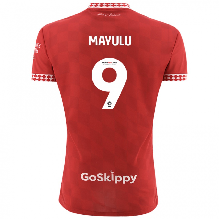 Niño Camiseta Fally Mayulu #9 Rojo 1ª Equipación 2024/25 La Camisa Argentina