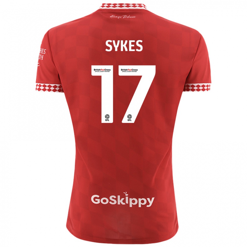 Niño Camiseta Mark Sykes #17 Rojo 1ª Equipación 2024/25 La Camisa Argentina