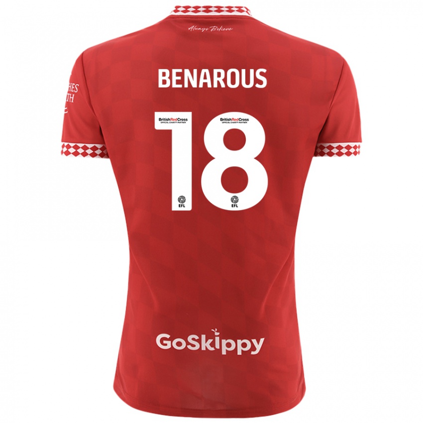 Niño Camiseta Ayman Benarous #18 Rojo 1ª Equipación 2024/25 La Camisa Argentina