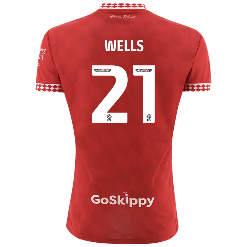 Niño Camiseta Nahki Wells #21 Rojo 1ª Equipación 2024/25 La Camisa Argentina