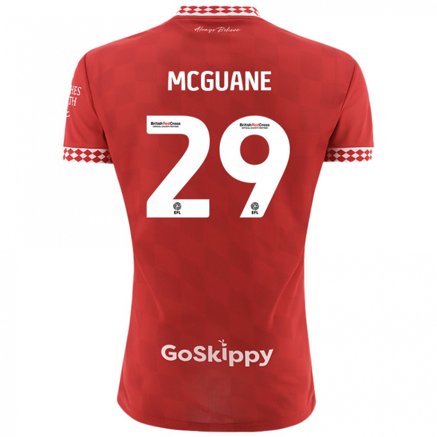 Niño Camiseta Marcus Mcguane #29 Rojo 1ª Equipación 2024/25 La Camisa Argentina