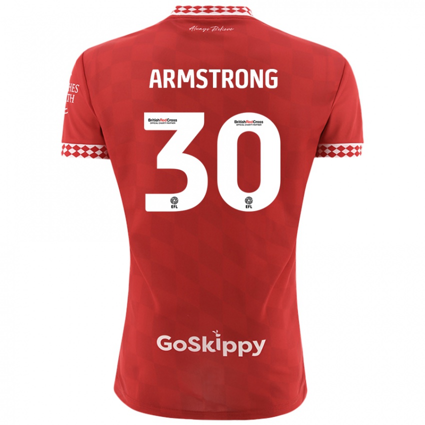 Niño Camiseta Sinclair Armstrong #30 Rojo 1ª Equipación 2024/25 La Camisa Argentina