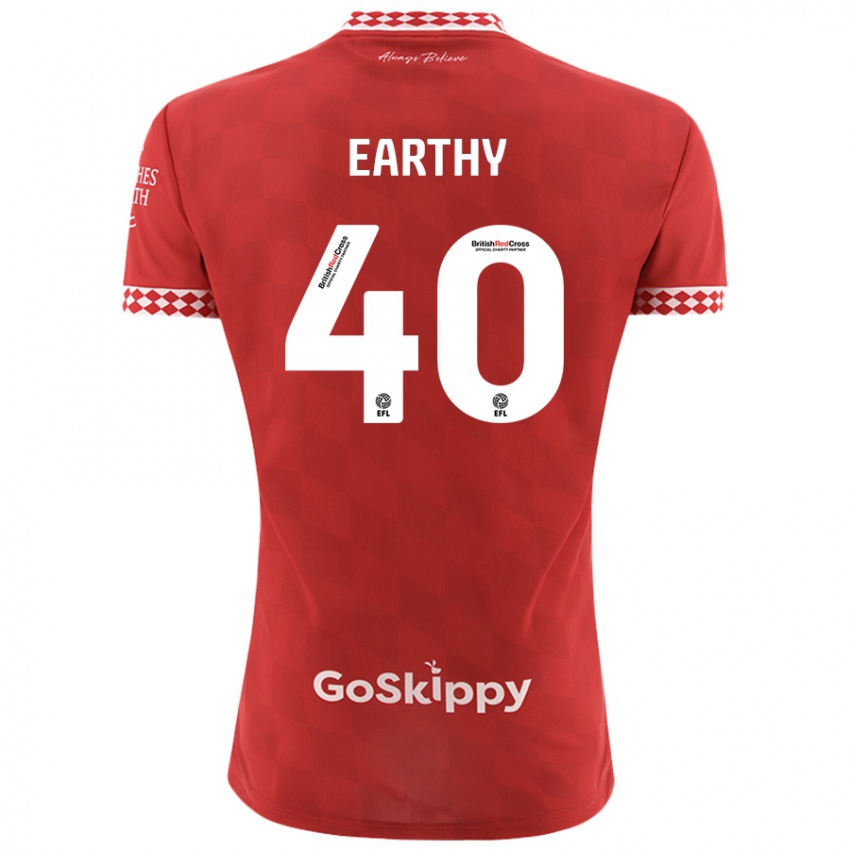 Niño Camiseta George Earthy #40 Rojo 1ª Equipación 2024/25 La Camisa Argentina