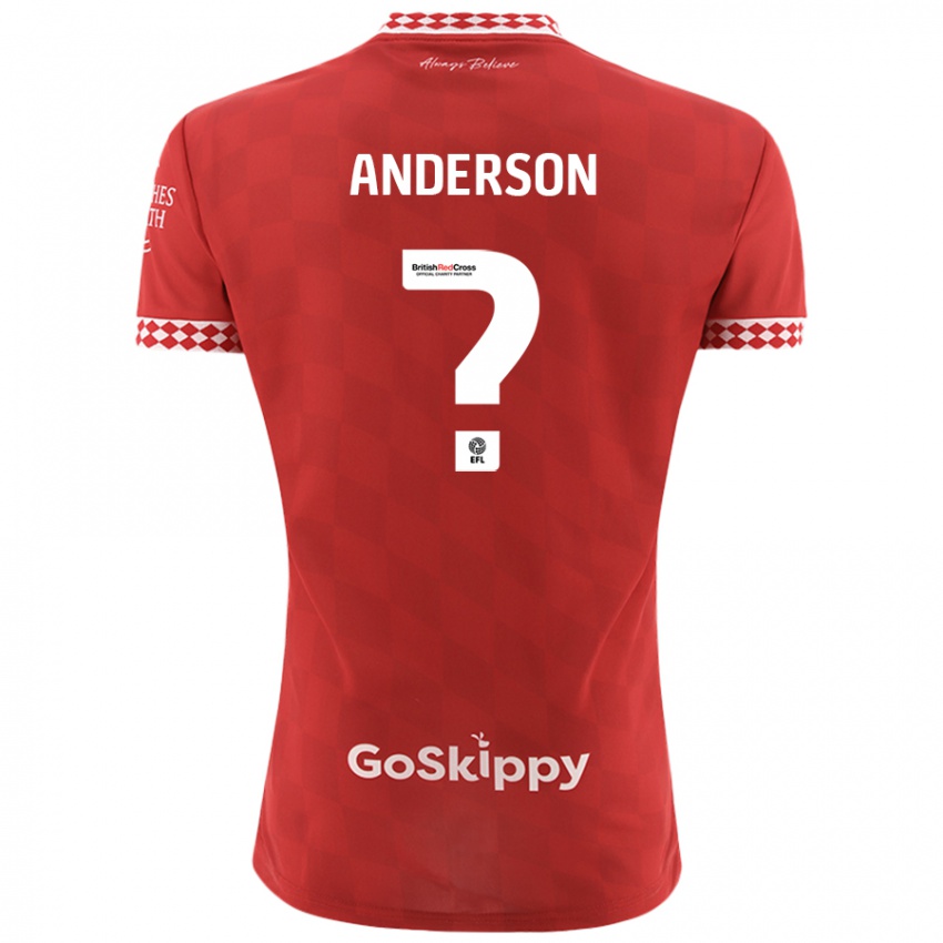 Niño Camiseta Taine Anderson #0 Rojo 1ª Equipación 2024/25 La Camisa Argentina