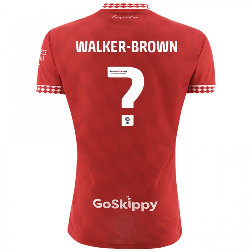 Niño Camiseta Rushon Walker-Brown #0 Rojo 1ª Equipación 2024/25 La Camisa Argentina