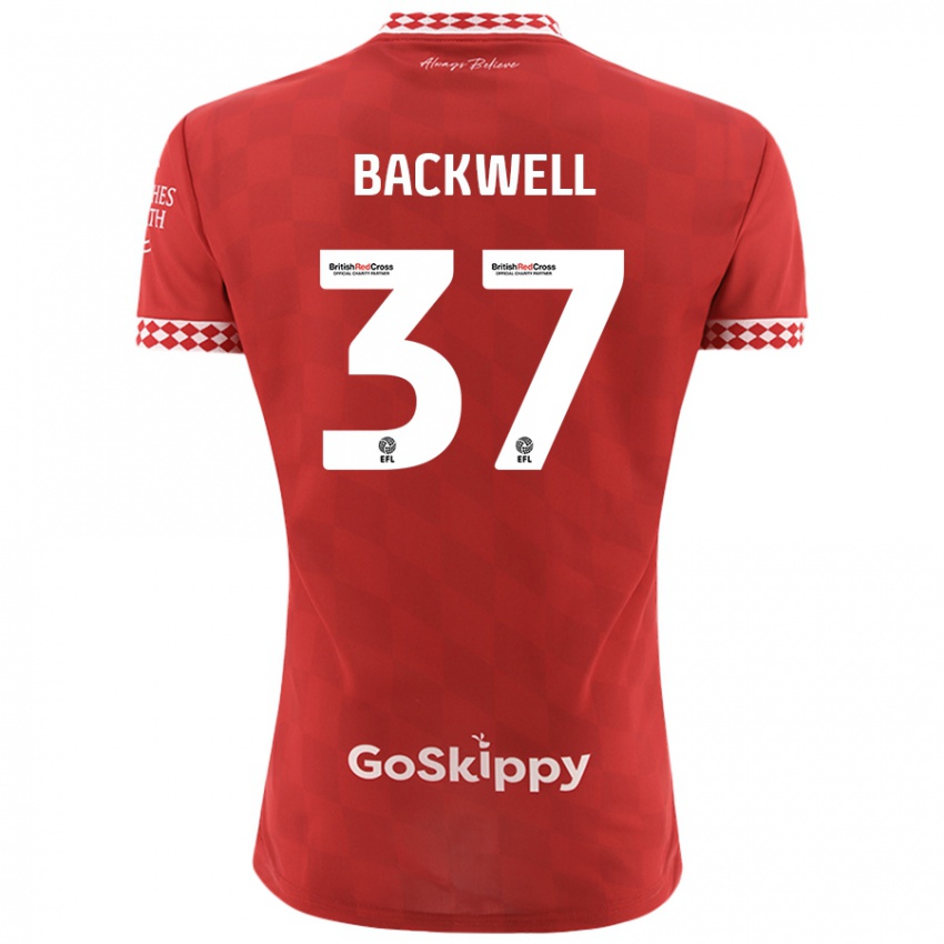 Niño Camiseta Tommy Backwell #37 Rojo 1ª Equipación 2024/25 La Camisa Argentina