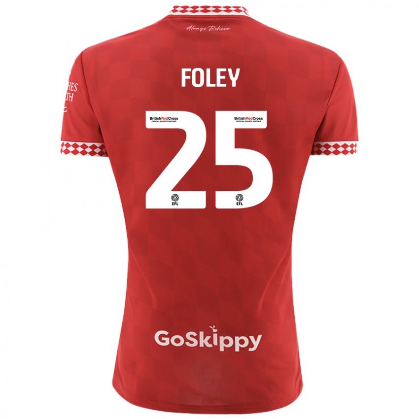 Niño Camiseta Erin Foley #25 Rojo 1ª Equipación 2024/25 La Camisa Argentina