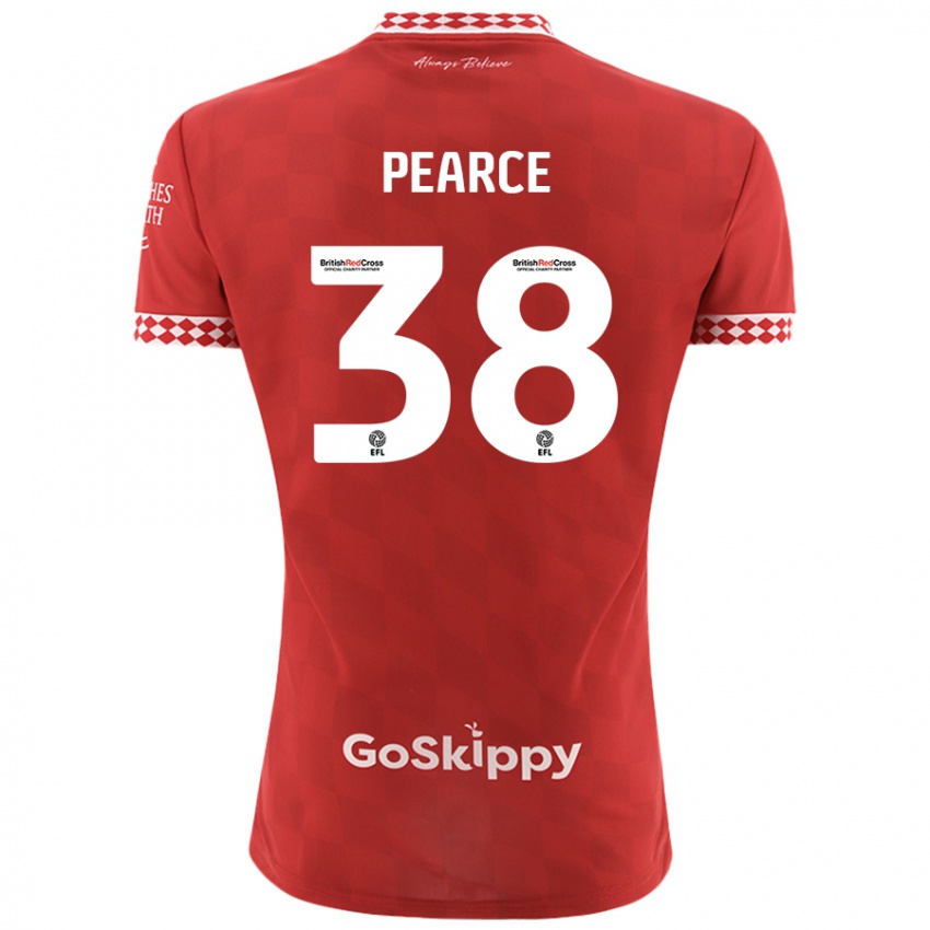 Niño Camiseta Manon Pearce #38 Rojo 1ª Equipación 2024/25 La Camisa Argentina