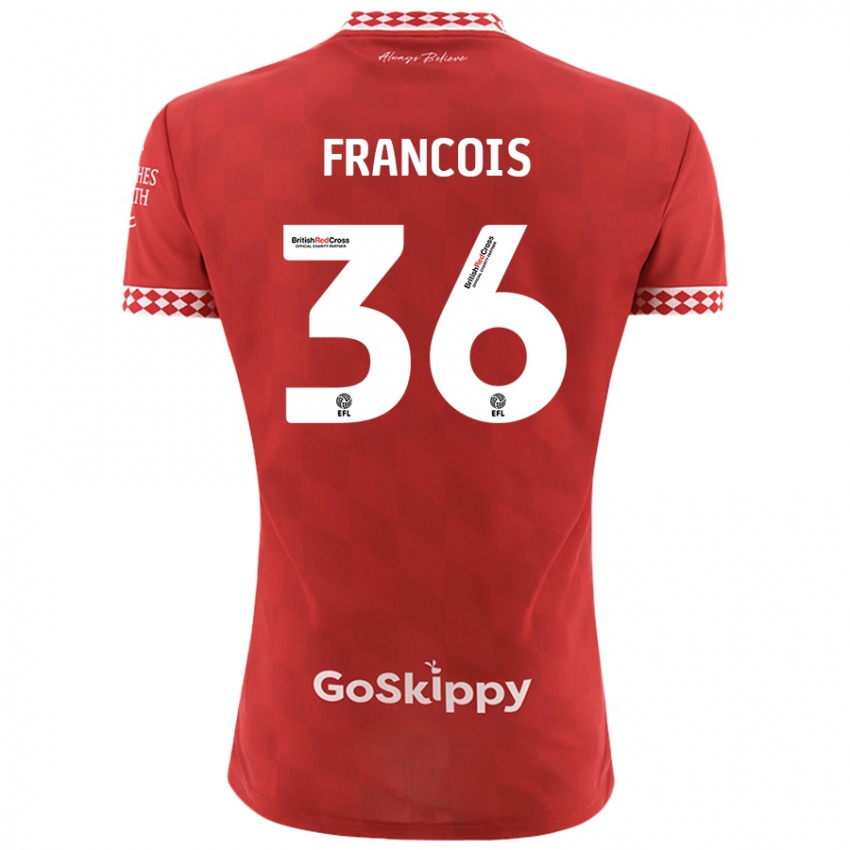 Niño Camiseta Marlee Francois #36 Rojo 1ª Equipación 2024/25 La Camisa Argentina