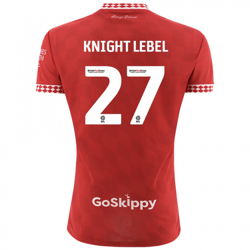 Niño Camiseta Jamie Knight-Lebel #27 Rojo 1ª Equipación 2024/25 La Camisa Argentina