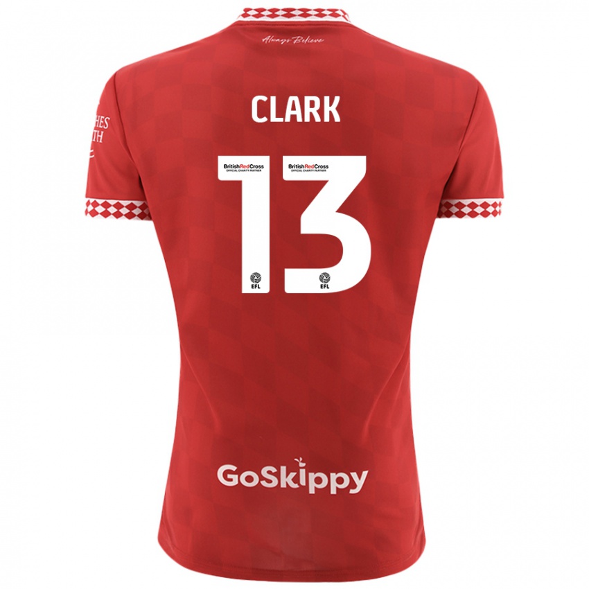 Niño Camiseta Olivia Clark #13 Rojo 1ª Equipación 2024/25 La Camisa Argentina