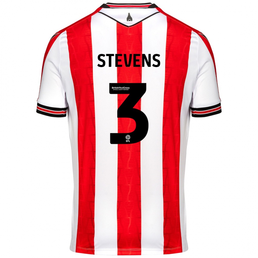 Niño Camiseta Enda Stevens #3 Rojo Blanco 1ª Equipación 2024/25 La Camisa Argentina