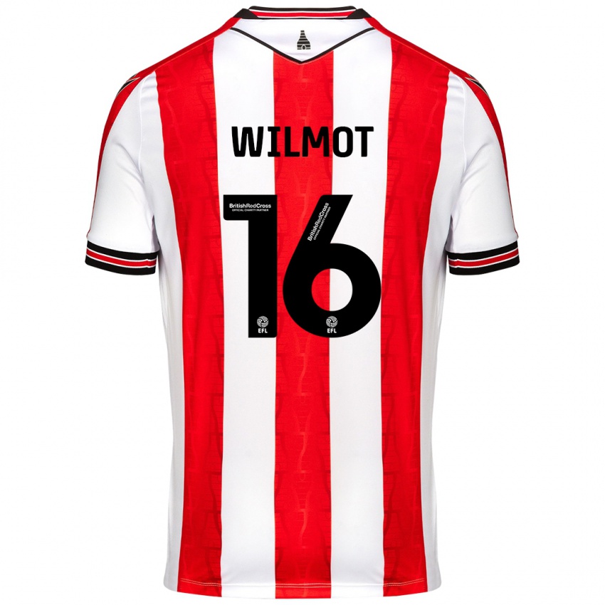 Niño Camiseta Ben Wilmot #16 Rojo Blanco 1ª Equipación 2024/25 La Camisa Argentina