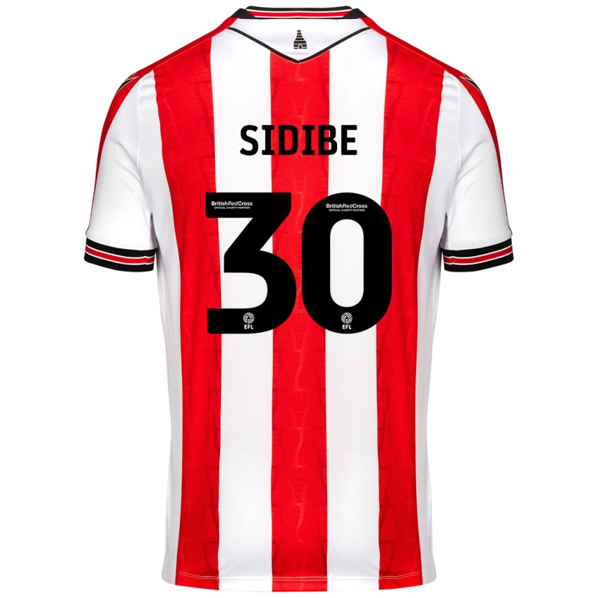 Niño Camiseta Souleymane Sidibe #30 Rojo Blanco 1ª Equipación 2024/25 La Camisa Argentina