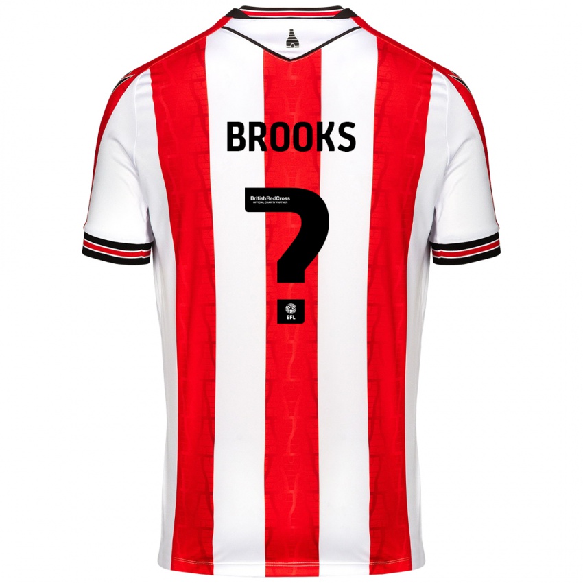 Niño Camiseta Alfie Brooks #0 Rojo Blanco 1ª Equipación 2024/25 La Camisa Argentina