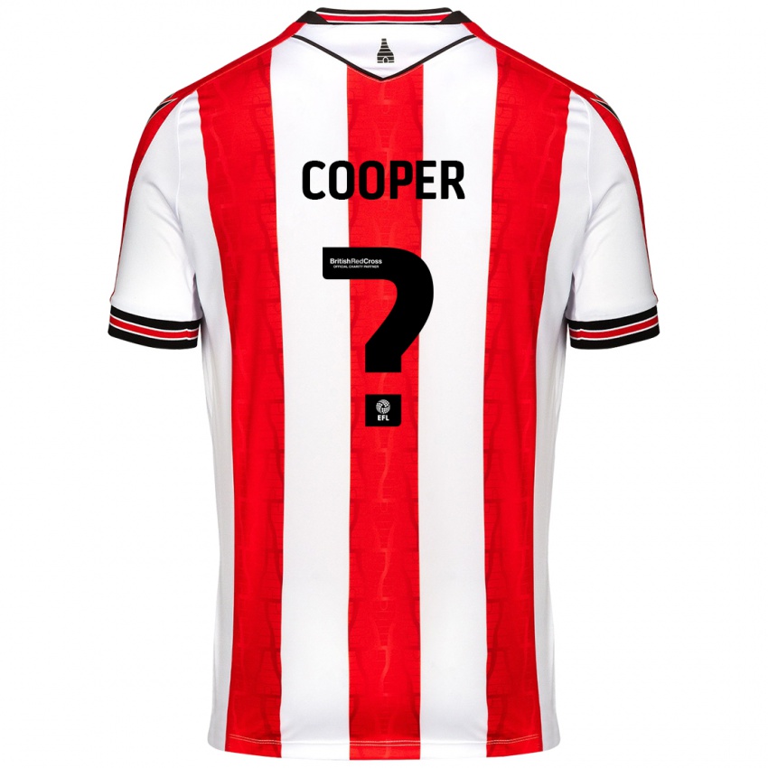 Niño Camiseta Noah Cooper #0 Rojo Blanco 1ª Equipación 2024/25 La Camisa Argentina