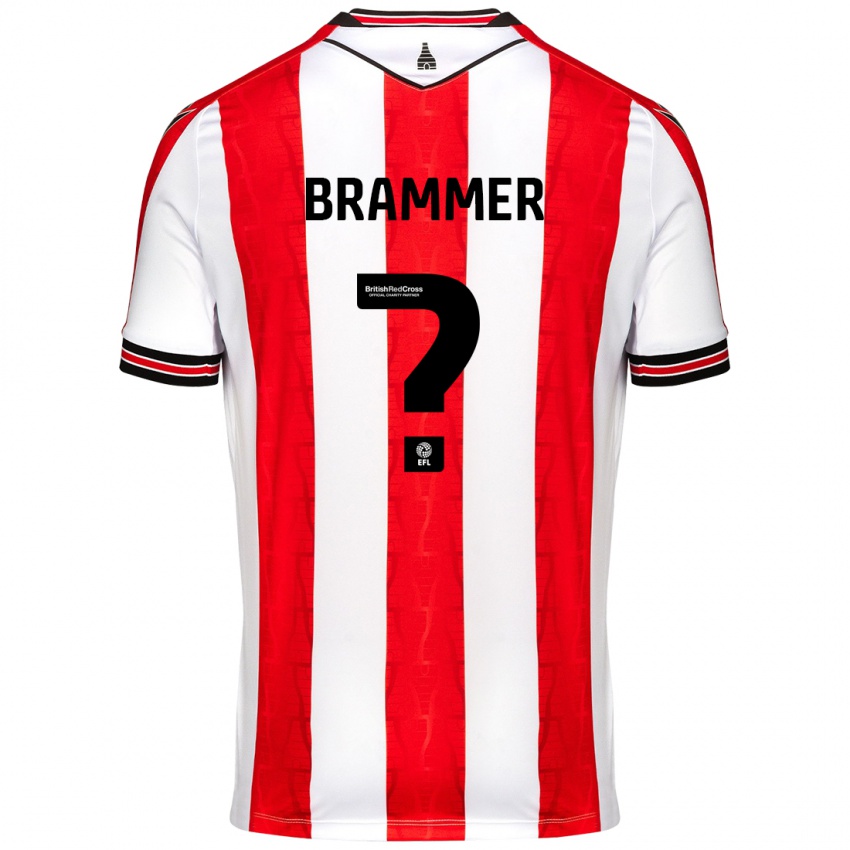 Niño Camiseta Ruben Brammer #0 Rojo Blanco 1ª Equipación 2024/25 La Camisa Argentina