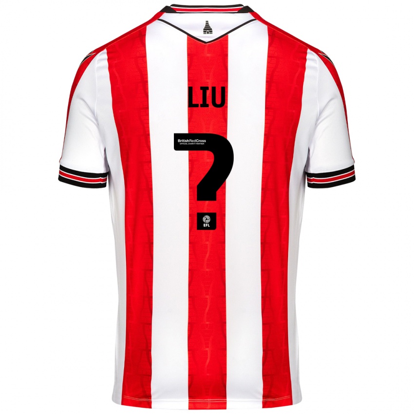 Niño Camiseta Ryan Liu #0 Rojo Blanco 1ª Equipación 2024/25 La Camisa Argentina