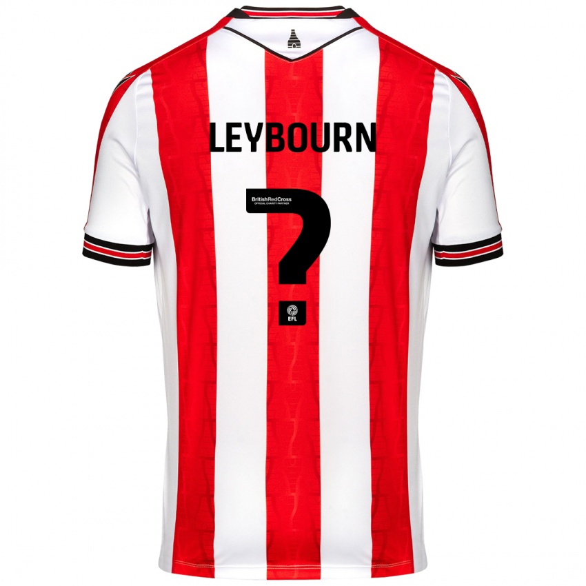 Niño Camiseta Charlie Leybourn #0 Rojo Blanco 1ª Equipación 2024/25 La Camisa Argentina