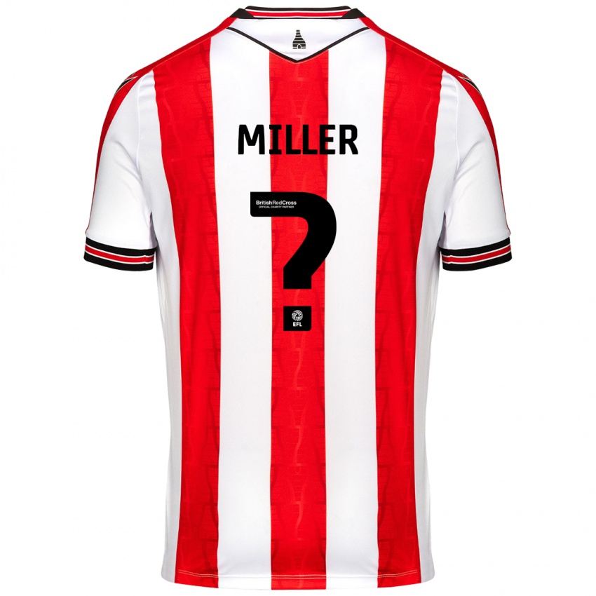 Niño Camiseta Tom Miller #0 Rojo Blanco 1ª Equipación 2024/25 La Camisa Argentina