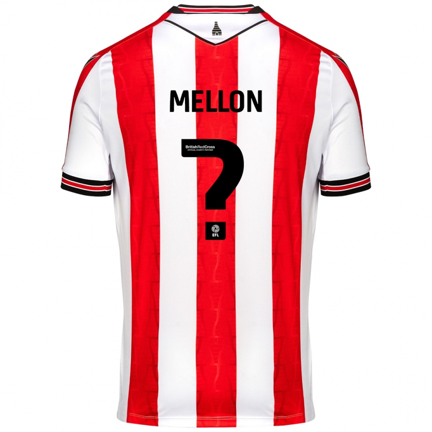 Niño Camiseta Luke Mellon #0 Rojo Blanco 1ª Equipación 2024/25 La Camisa Argentina