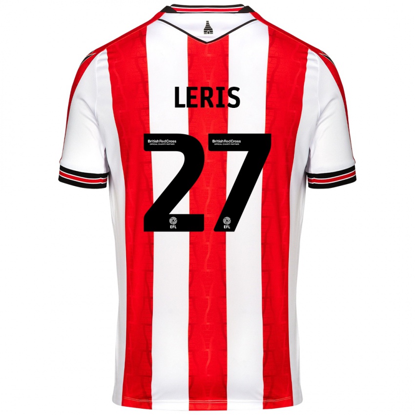 Niño Camiseta Mehdi Léris #27 Rojo Blanco 1ª Equipación 2024/25 La Camisa Argentina