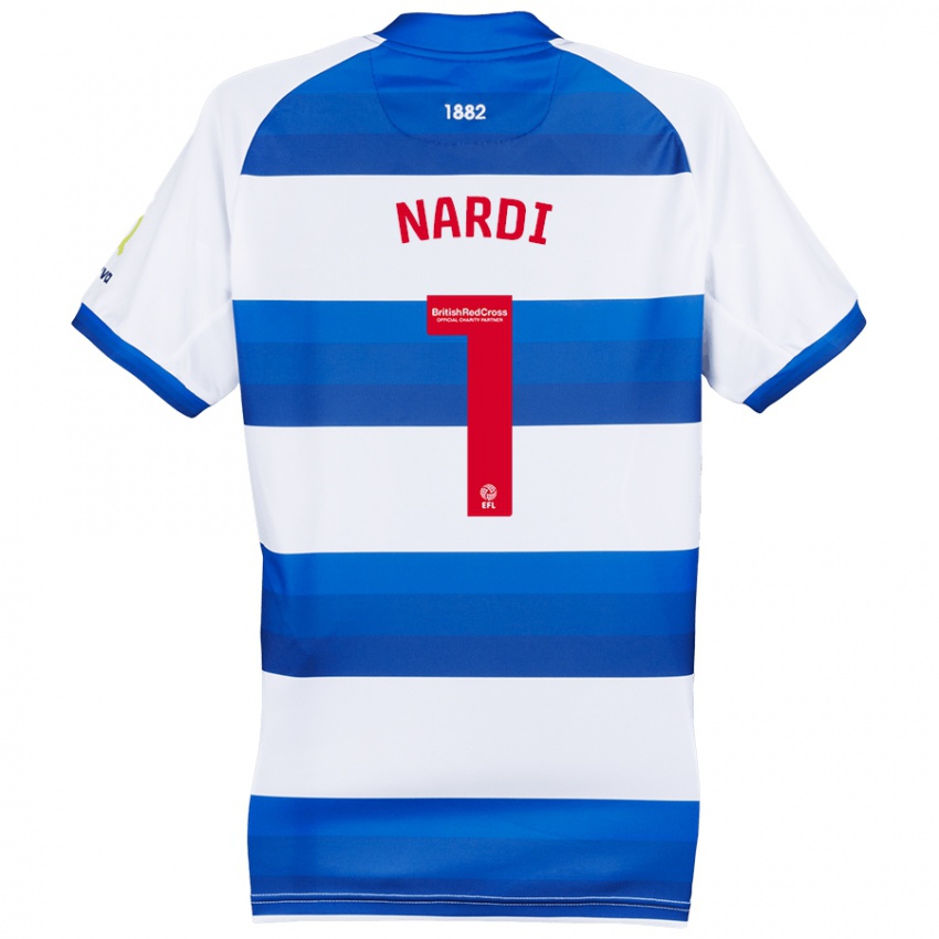 Niño Camiseta Paul Nardi #1 Blanco Azul 1ª Equipación 2024/25 La Camisa Argentina