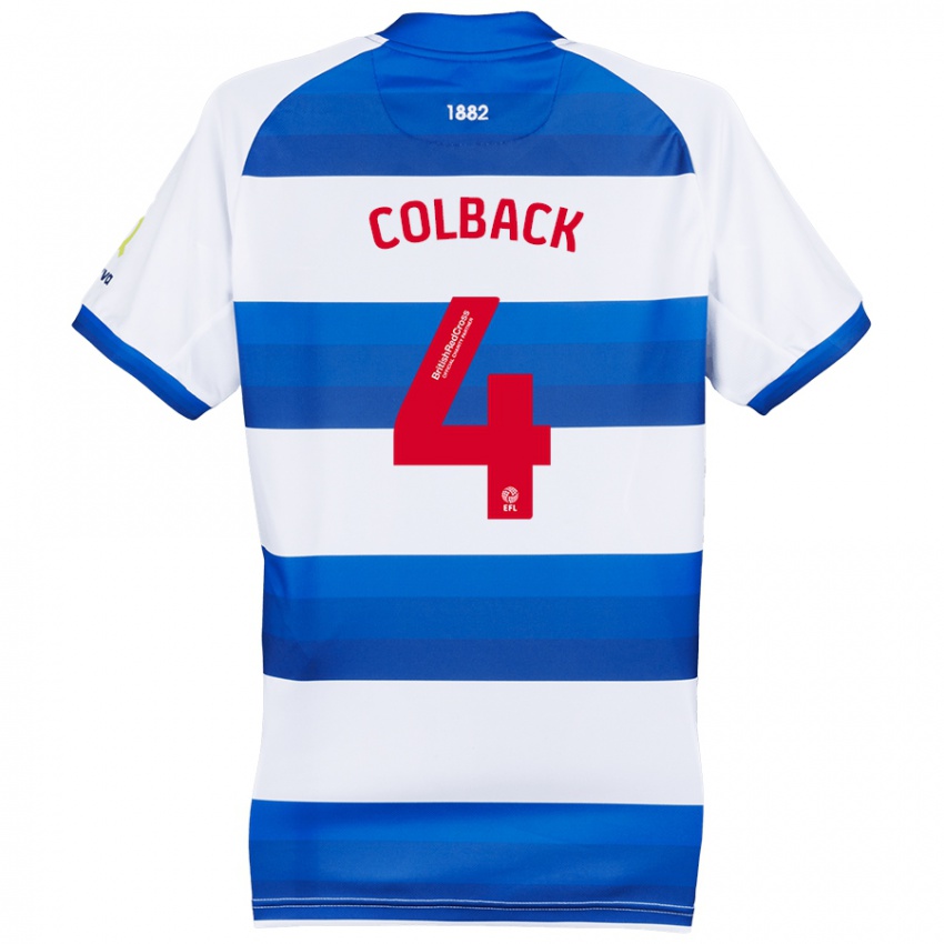 Niño Camiseta Jack Colback #4 Blanco Azul 1ª Equipación 2024/25 La Camisa Argentina