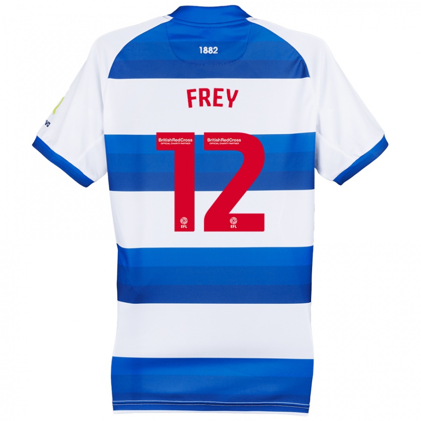 Niño Camiseta Michael Frey #12 Blanco Azul 1ª Equipación 2024/25 La Camisa Argentina