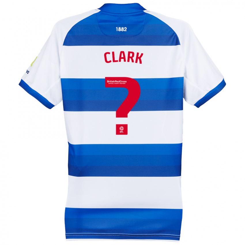 Niño Camiseta Conor Clark #0 Blanco Azul 1ª Equipación 2024/25 La Camisa Argentina