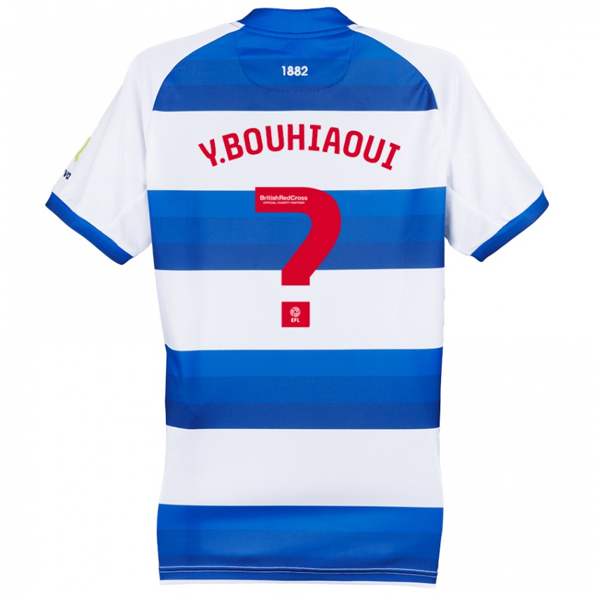 Niño Camiseta Youssef Bouhiaoui #0 Blanco Azul 1ª Equipación 2024/25 La Camisa Argentina