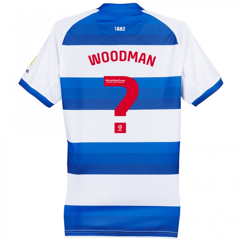 Niño Camiseta Deon Woodman #0 Blanco Azul 1ª Equipación 2024/25 La Camisa Argentina