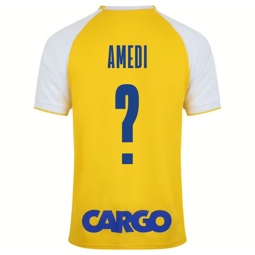 Niño Camiseta Roei Amedi #0 Amarillo Blanco 1ª Equipación 2024/25 La Camisa Argentina