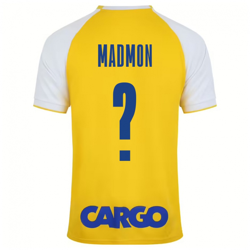 Niño Camiseta Elad Madmon #0 Amarillo Blanco 1ª Equipación 2024/25 La Camisa Argentina