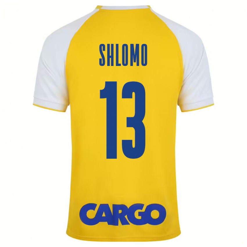 Niño Camiseta Raz Shlomo #13 Amarillo Blanco 1ª Equipación 2024/25 La Camisa Argentina