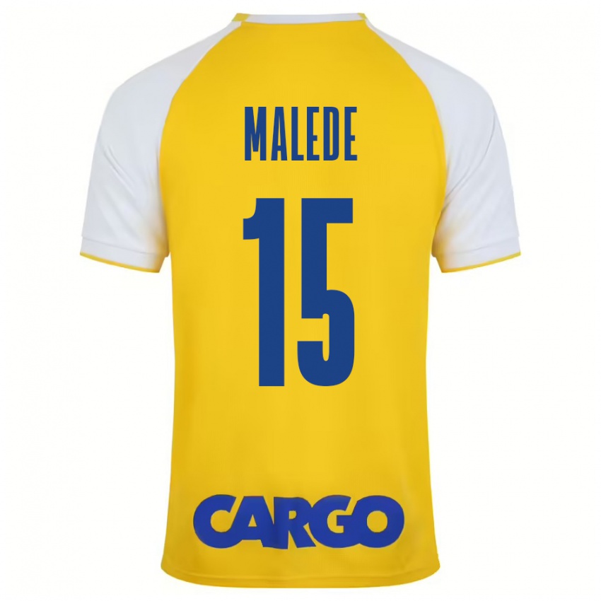 Niño Camiseta Yonas Malede #15 Amarillo Blanco 1ª Equipación 2024/25 La Camisa Argentina