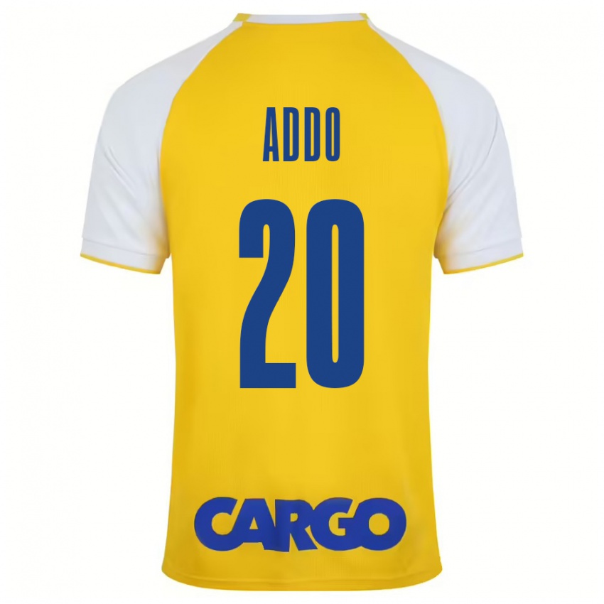 Niño Camiseta Henry Addo #20 Amarillo Blanco 1ª Equipación 2024/25 La Camisa Argentina